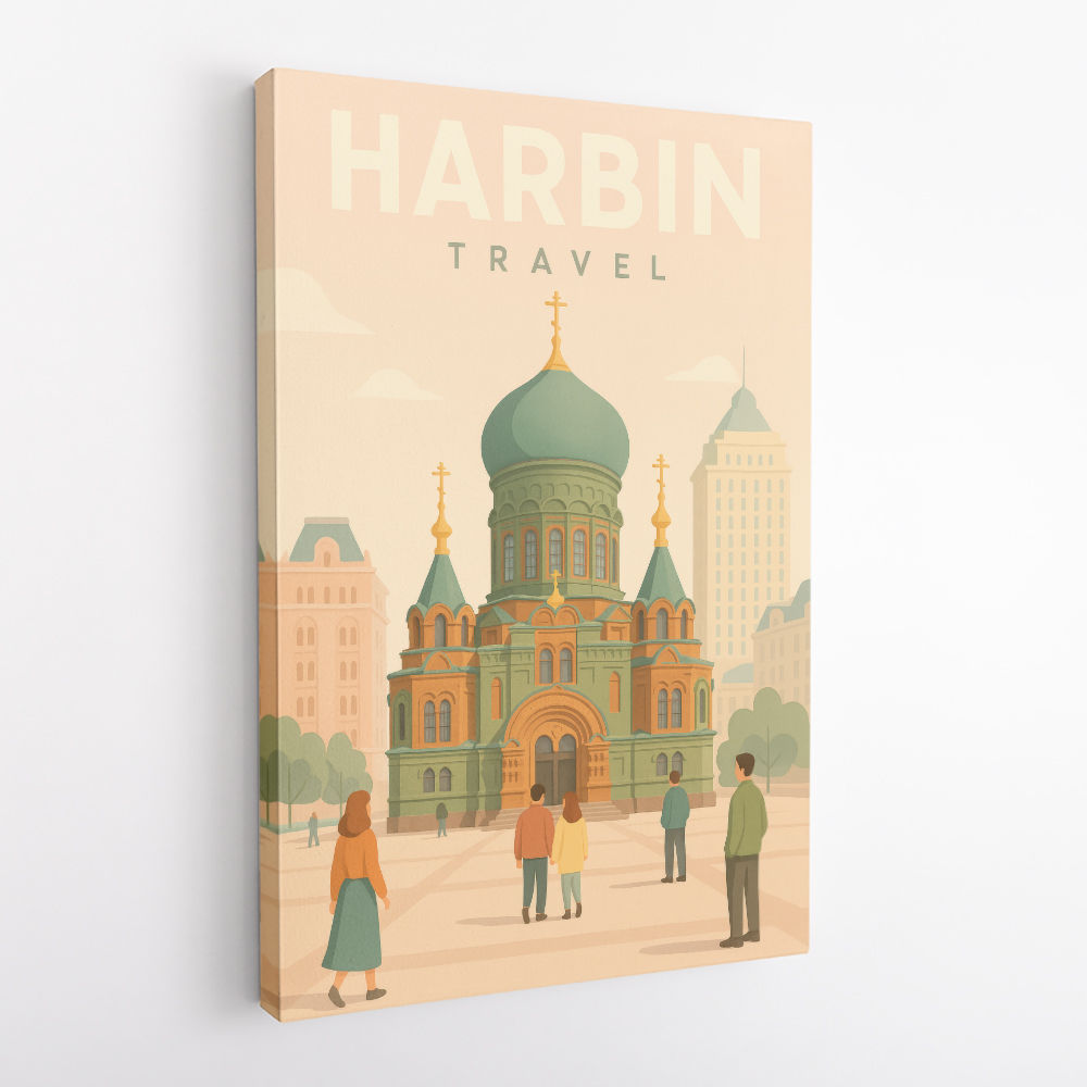 Harbin China Travel Poster