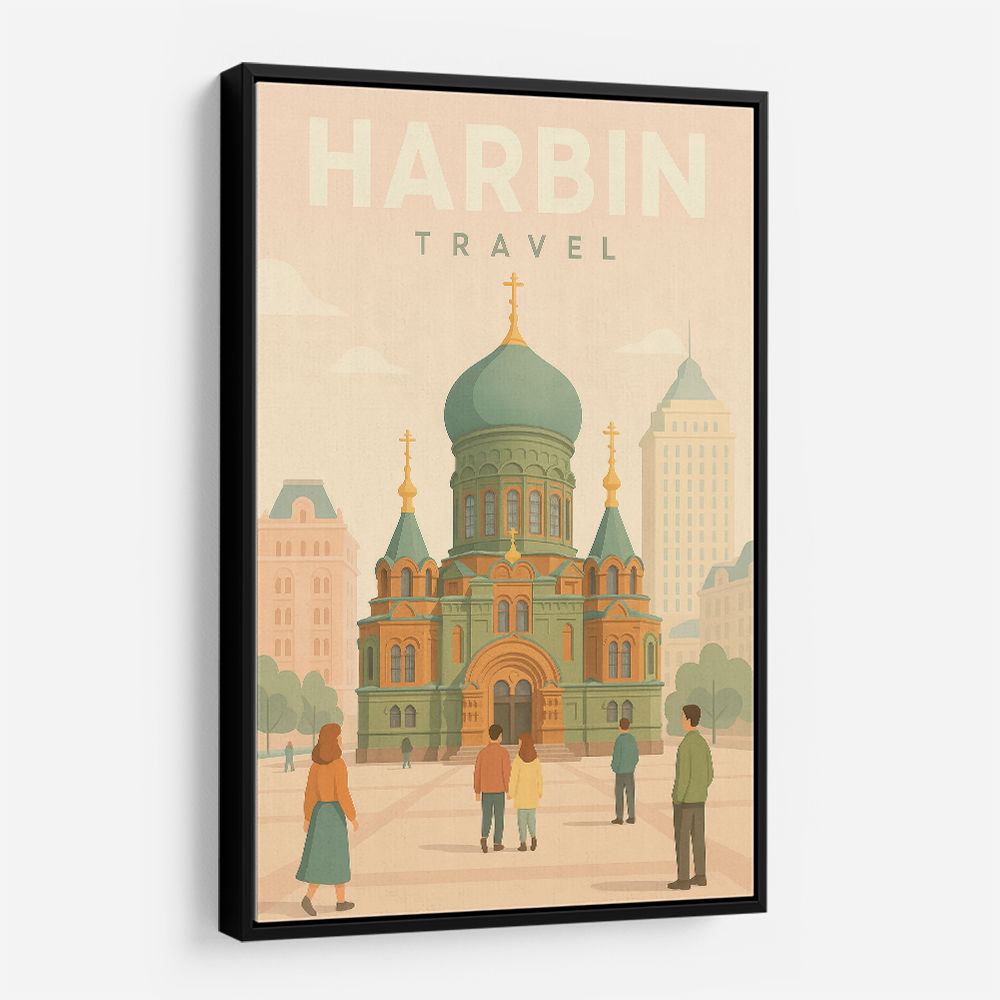 Harbin China Travel Poster