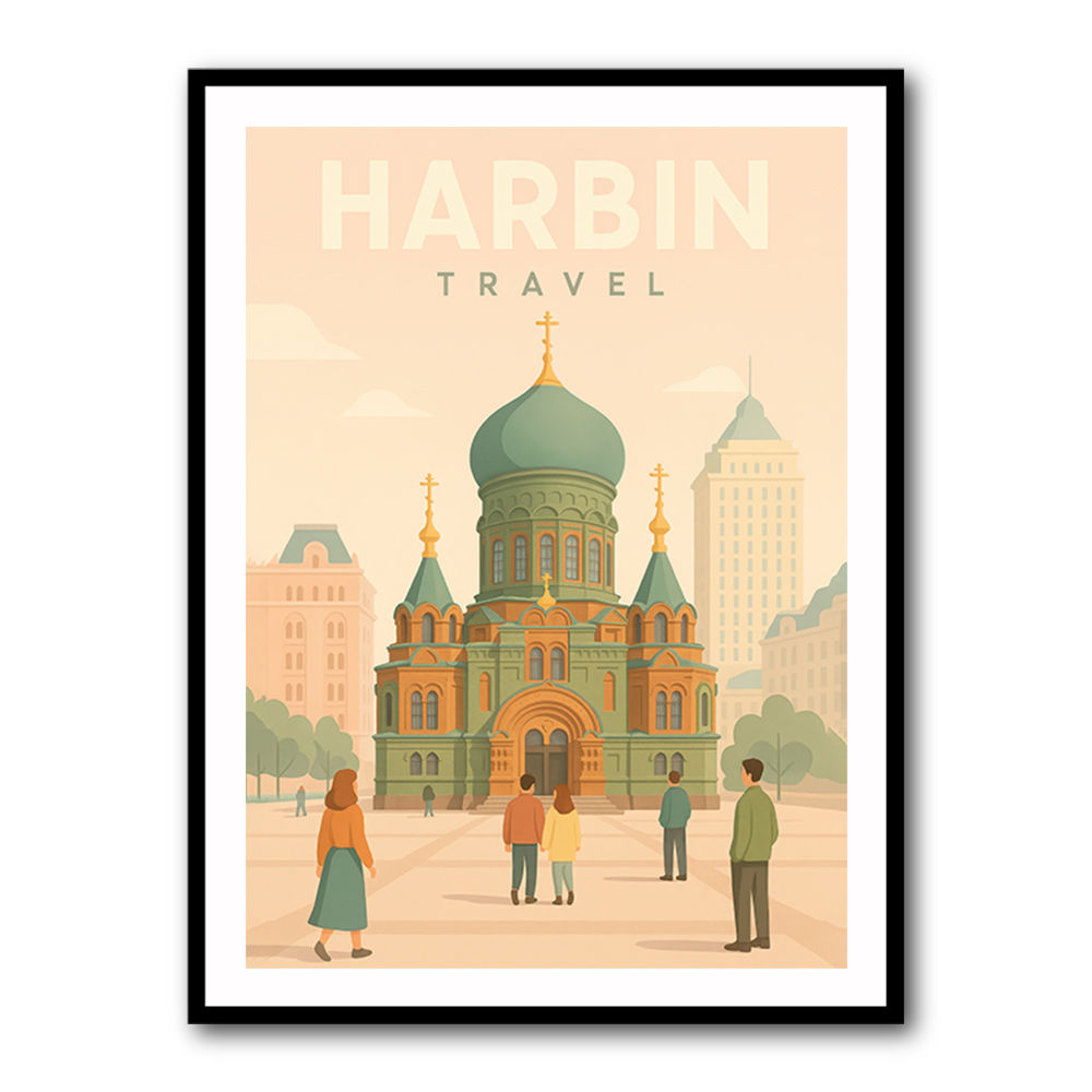 Harbin China Travel Poster