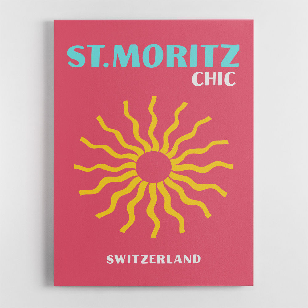 St Moritz Chic Travel Poster