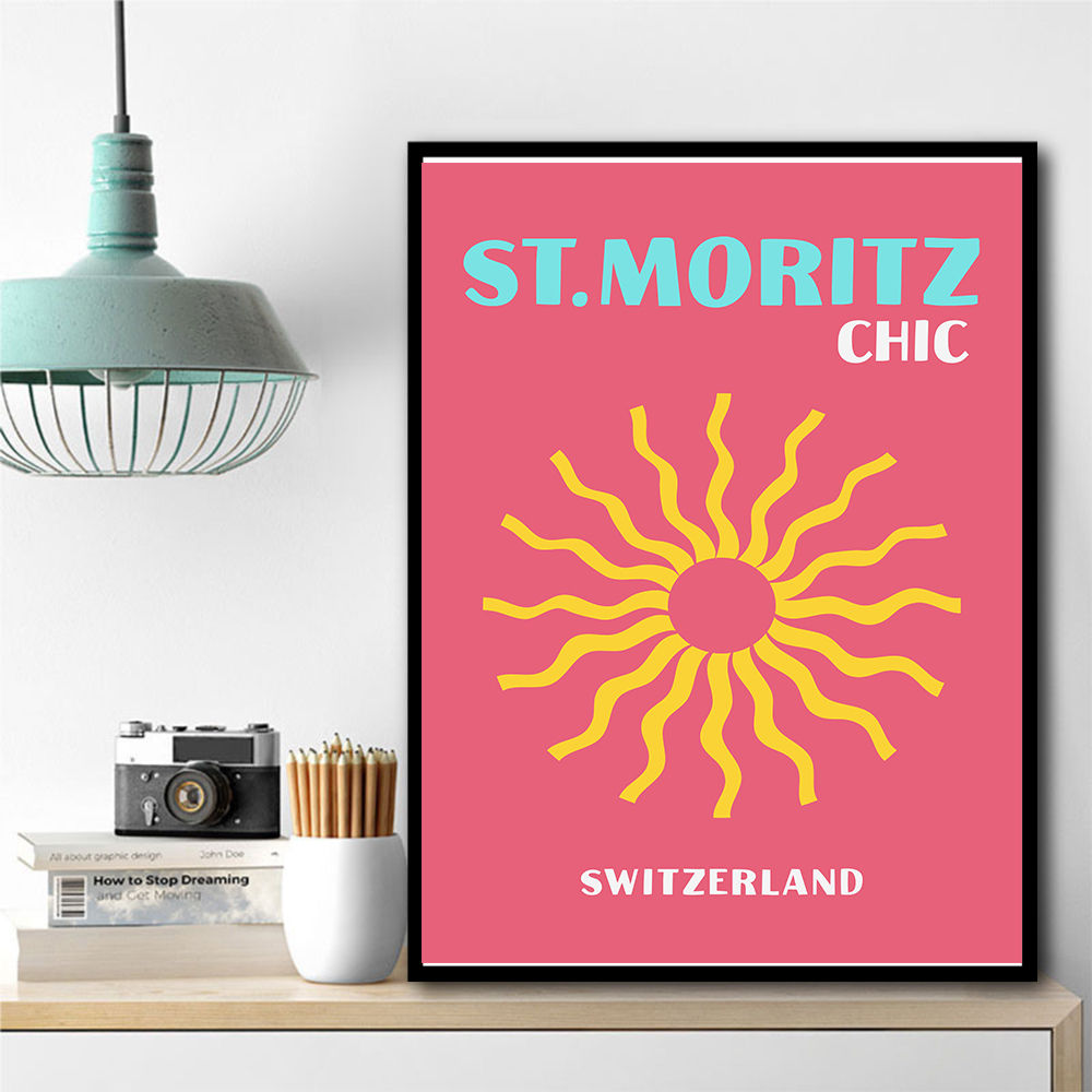 St Moritz Chic Travel Poster