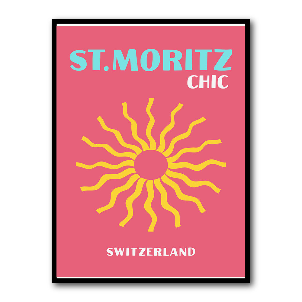 St Moritz Chic Travel Poster