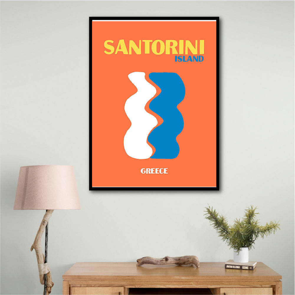 Santorini Travel Poster