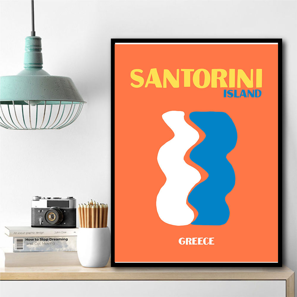 Santorini Travel Poster