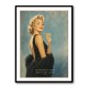 Champagne First - Questions Later Vintage Glamour Style Wall Art
