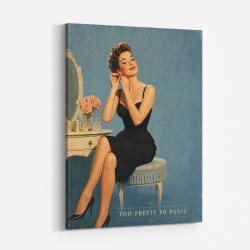 Too Pretty To Panic Vintage Glamour Style Wall Art