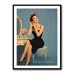 Too Pretty To Panic Vintage Glamour Style Wall Art