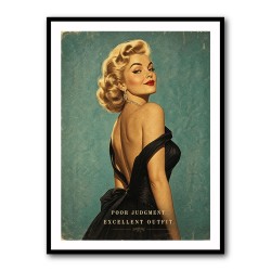 Poor Judgment Excellent Outfit Vintage Glamour Wall Art