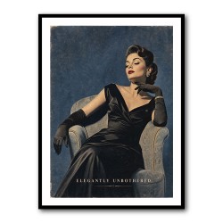 Elegantly Unbothered Vintage Glamour Wall Art