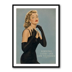 Serving Looks and Low Tolerance Vintage Glamour Wall Art