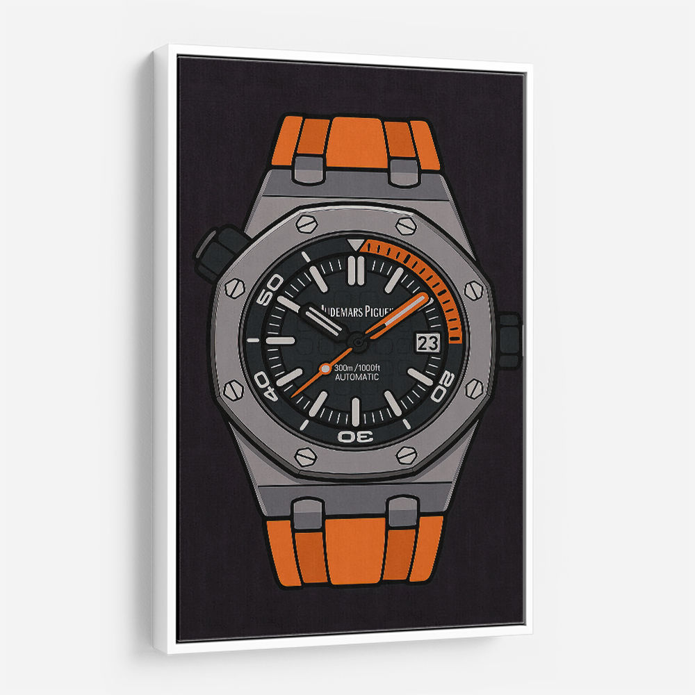 AP Diver Orange Watch Cartoon Style