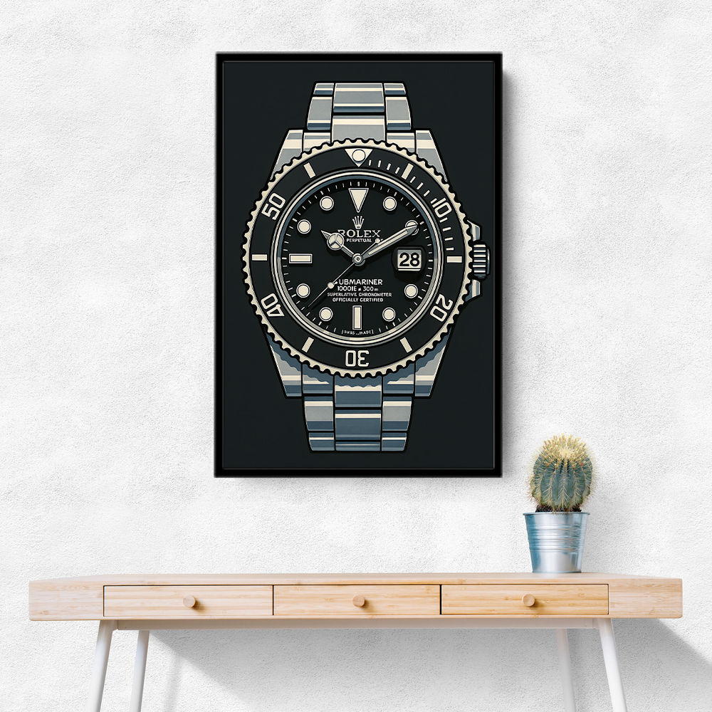 Rolex Submariner Cartoon Style Art 