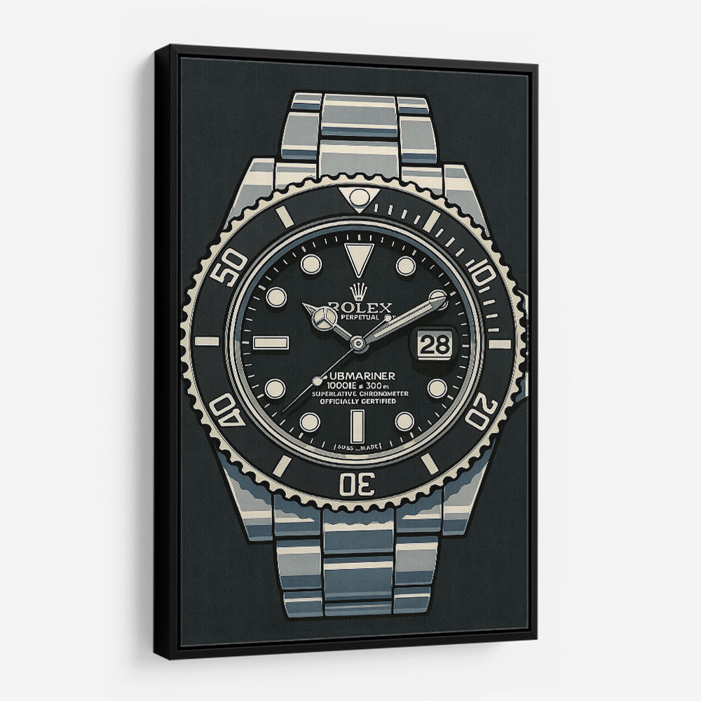 Rolex Submariner Cartoon Style Art 