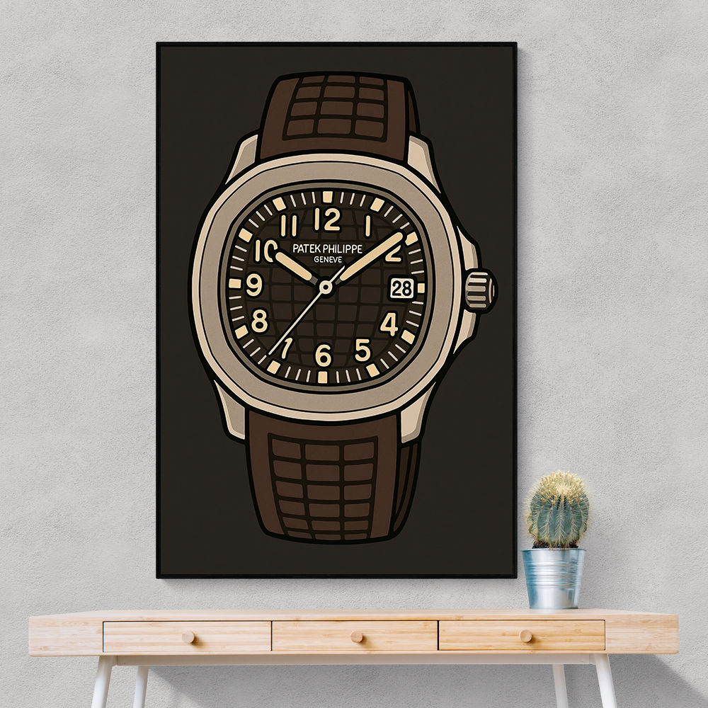 Patek Aquanaut Brown Cartoon Illistration 2 